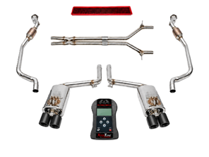 Fabspeed Exhaust Performance Package, Satin Black WITH ECU Upgrade. Porsche 970 Panamera Turbo / Turbo S (2010-2016) - 97004420015 - FS.POR.970T.SC, FS.POR.970T.XP, FB582/20, FS.POR.970T.ET, FS.POR.970T.MAXB